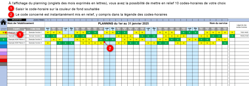 mise-en-relief EXCEL-TEAM-PLANNING PRO